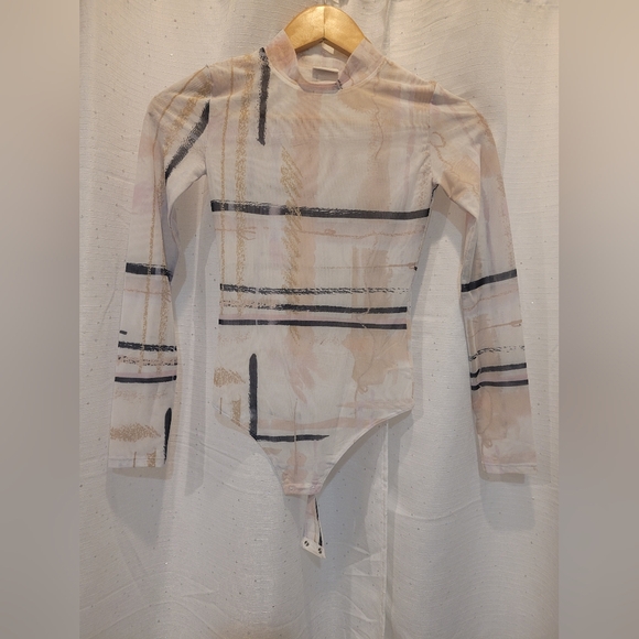 Babaton Parlay Bodysuit Light Cream/Denude Sz XXS - Picture 4 of 15